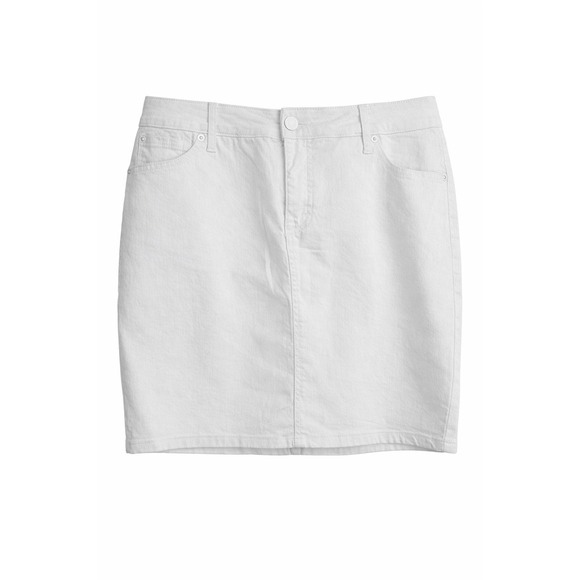 torrid Dresses & Skirts - Torrid White Denim Mini Skirt Size 14 NWT Stretch Optic White Classic